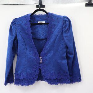 Vintage Dim the Lites Petities Blue Lace 1980s Jacket